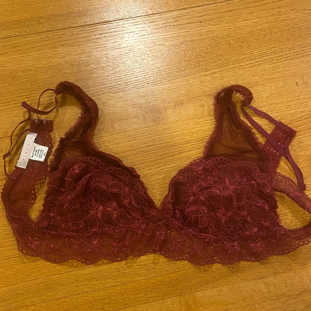 Lace Bralette in Deep Burgundy NWOT